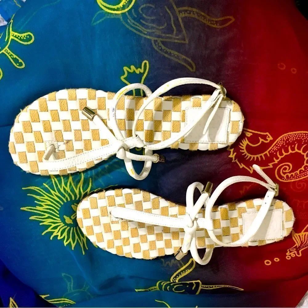 Tory Burch White Strappy Sandals Size 7M